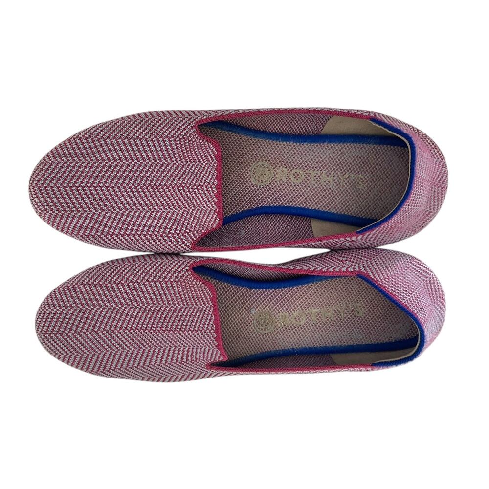 Rothy's Amethyst Herringbone Loafers Purple Red 12